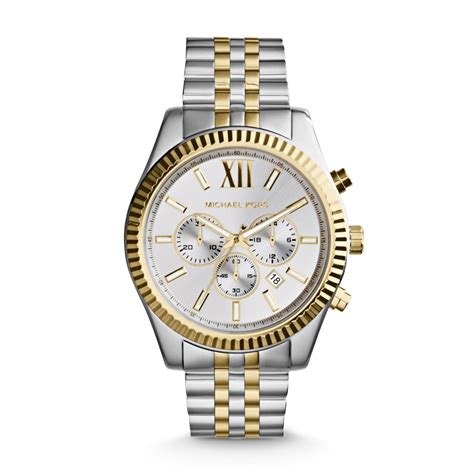 michael kors mk6982|oversized lexington two tone watch.